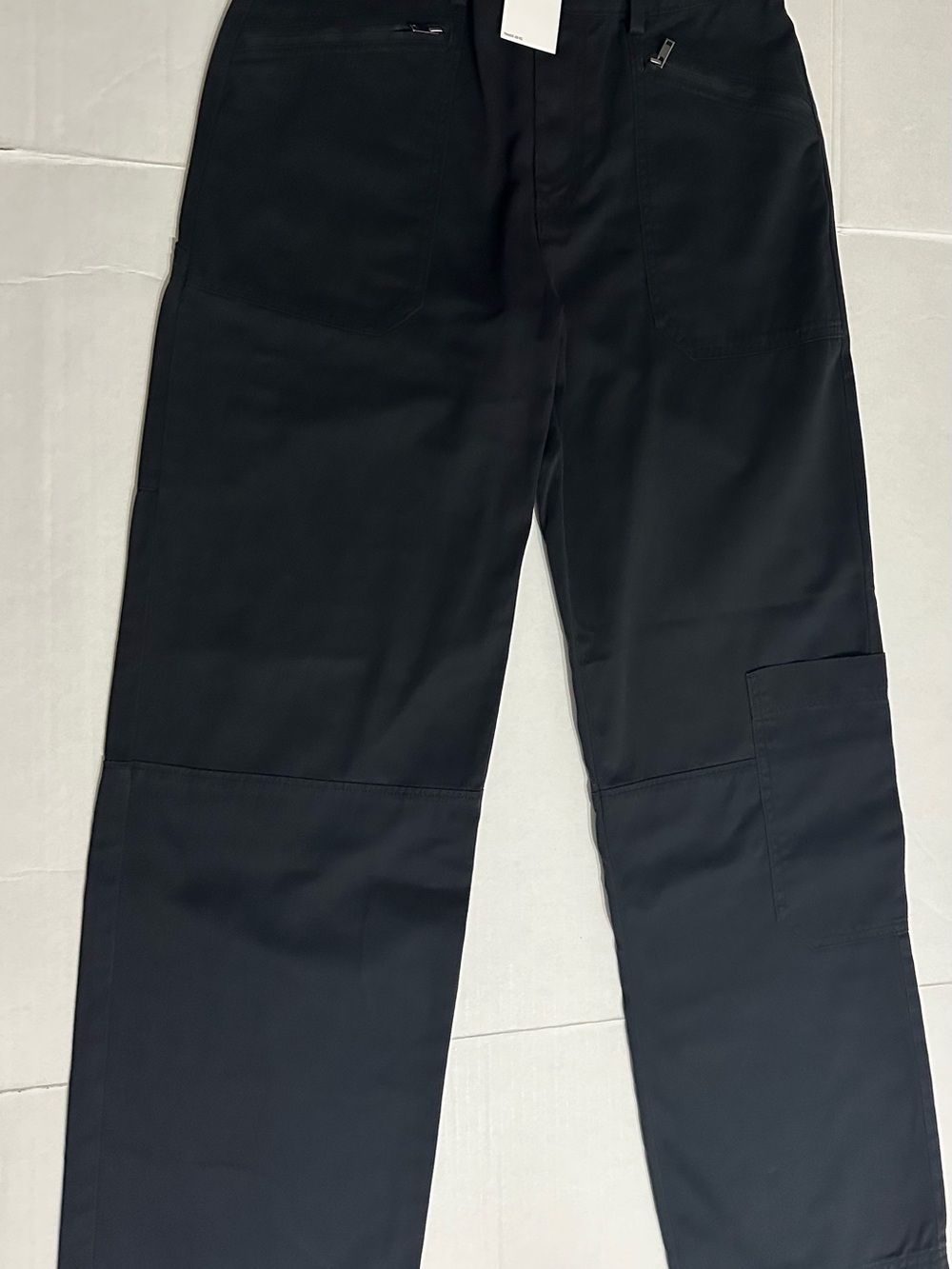 H&M Women Black Cargo Work Trousers, Size 6